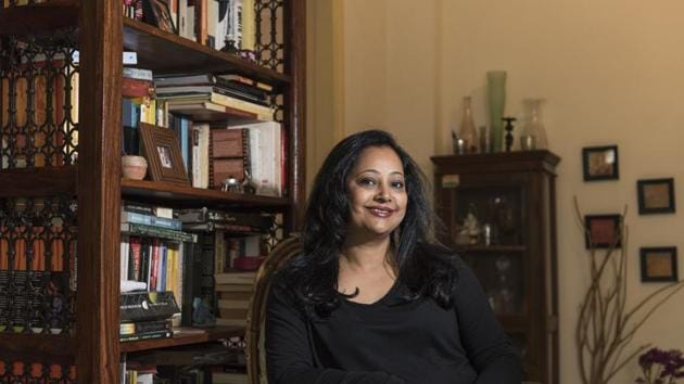 Director Nupur Asthana at her Andheri residence.(Aalok Soni/HT photo)