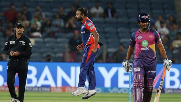 Amit Mishra joined the party as RPS continued to lose wickets at regular intervals. (BCCI) Amit Mishra joined the party as RPS continued to lose wickets at regular intervals. (BCCI)