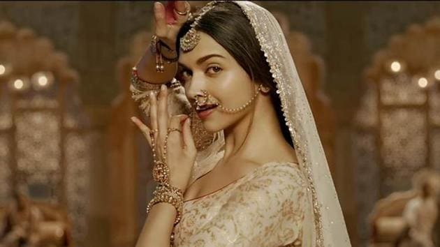 Deepika Padukone in a still from Bajirao Mastani.