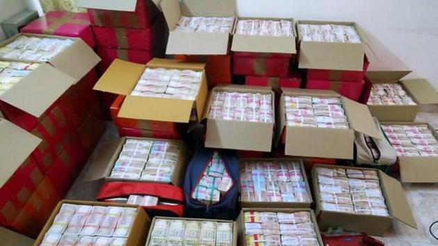 The seizures were made by the directorate of revenue intelligence, which took 10 people into custody — mostly businessmen dealing in real estate, jewellery and trading.(PTI File Photo)