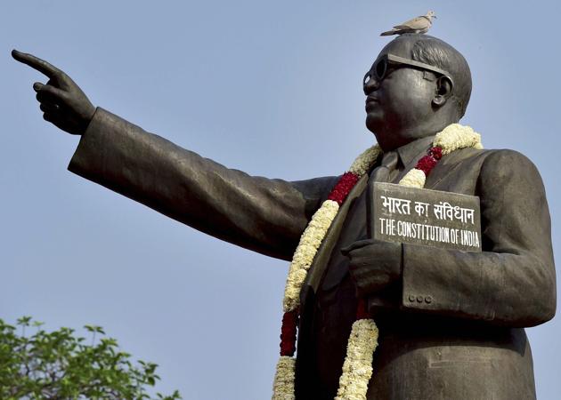 At a public meeting on the occasion of the birth anniversary of Bhim Rao Ambedkar in Bikaner, Congress leader Govind Ram Meghwal was accused of making derogatory comments on Hindu lords and insulting Baba Saheb.(PTI)