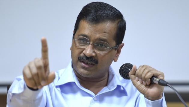 In an interview on Friday, chief minister Arvind Kejriwal said the BJP is using its ‘full force’ to break the AAP.(Arun Sharma/HT PHOTO)