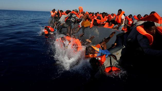 The International Organization for Migration reports a large number of Sub-Saharan Africans, mainly from Nigeria, Mali, Gambia, and Senegal has been arriving in Italy this year. The IOM says most of the migrants are coming from Libya on overcrowded rubber dinghies. (Darrin Zammit Lupi / Reuters) The International Organization for Migration reports a large number of Sub-Saharan Africans, mainly from Nigeria, Mali, Gambia, and Senegal has been arriving in Italy this year. The IOM says most of the migrants are coming from Libya on overcrowded rubber dinghies. (Darrin Zammit Lupi / Reuters)