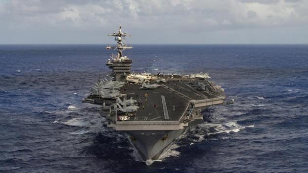 The US aircraft carrier USS Carl Vinson (CVN 70).(Reuters Photo)