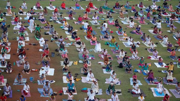 The main programme on Yoga Day would be the mass yoga demonstrations from 7am to 8am. (Agency File Photo) The main programme on Yoga Day would be the mass yoga demonstrations from 7am to 8am. (Agency File Photo)