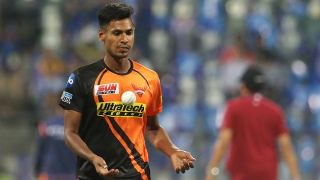 Mustafizur Rahman of the Sunrisers Hyderabad before the start of the match 10 of the 2017 Indian Premier League against Mumbai Indians at the Wankhede Stadium in Mumbai.(BCCI)