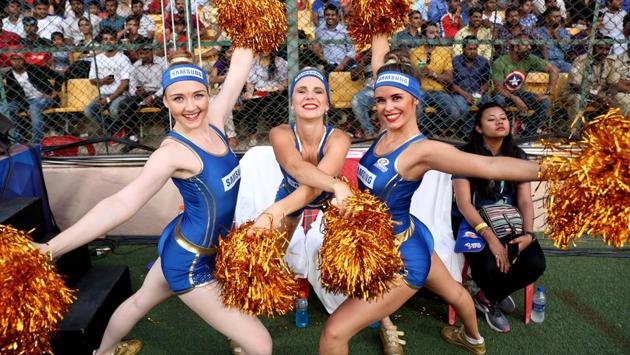 Mumbai Indians cheerleaders during the IPL 2017 match against Royal Challengers Bangalore in Bangalore on Friday.  (BCCI) 