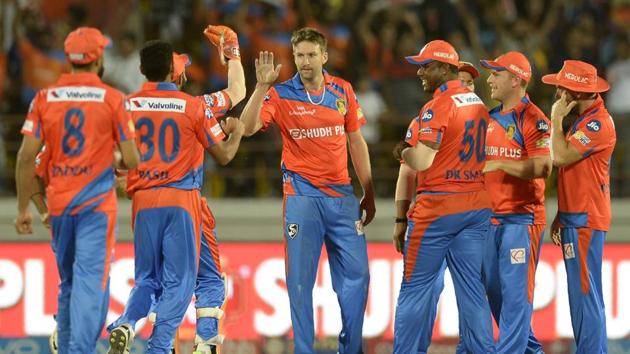 Andrew Tye had a wonderful debut for Gujarat Lions in the 2017 Indian Premier League as he picked up 5/17 and notched up a hat-trick in the game against Rising Pune Supergiant.(AFP)