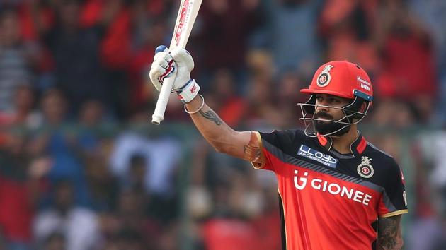 Virat Kohli hit a half-century for Royal Challengers Bangalore in his first match of the Indian Premier League (IPL) 2017 . (BCCI) Virat Kohli hit a half-century for Royal Challengers Bangalore in his first match of the Indian Premier League (IPL) 2017 . (BCCI)