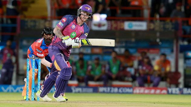 Ben Stokes looked set for a big scores as he reached 25 off 17 balls but was dismissed by Tye. (BCCI)