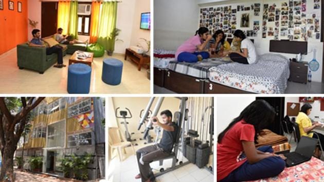 The hostels typically have gyms, gaming rooms and rec areas too, and relaxed rules that let you bring friends over or spend the night out.(HT Photos)