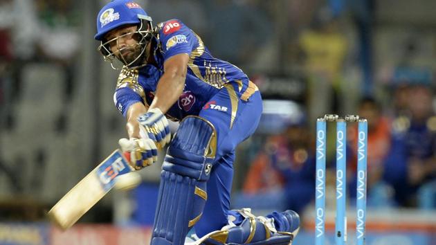 Mumbai Indians captain Rohit Sharma plays a shot. (AFP)