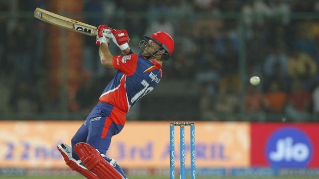 Corey Anderson’s late charge in the form of a 22-ball 39 ensured Delhi Daredevils finished on 188/6. (BCCI)