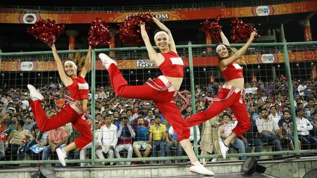 Kings XI Punjab Cheerleaders had very little to cheer about in the match. This however was not one of those moments. (BCCI)
