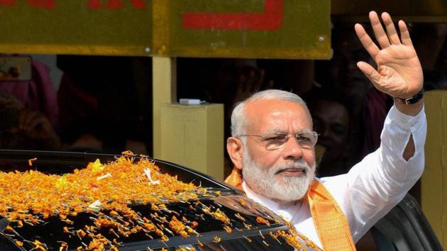 Prime minister Narendra Modi was in Bhubaneswar for the two-day BJP national executive meet.(PTI Photo)