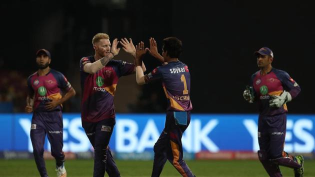 Ben Stokes snapped up the vital wicket of Virat Kohli for 28 and picked up 3/18 as Rising Pune Supergiant registered their first win against Royal Challengers Bangalore in the Indian Premier League.(BCCI)