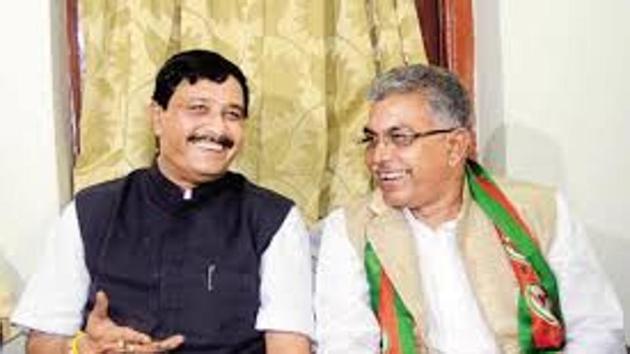 The credibility of BJP leaders in Bengal (former state president Rahul Sinha and current president Dilip Ghosh) depends to some extent on the outcome of the Narada prove. (HT Photo) The credibility of BJP leaders in Bengal (former state president Rahul Sinha and current president Dilip Ghosh) depends to some extent on the outcome of the Narada prove. (HT Photo)