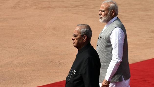 President Pranab Mukherjee will host a state banquet in honor of the visiting dignitary. This is Bhandari’s first foreign tour after assuming office in October 2015. (Sonu Mehta/HT PHOTO)