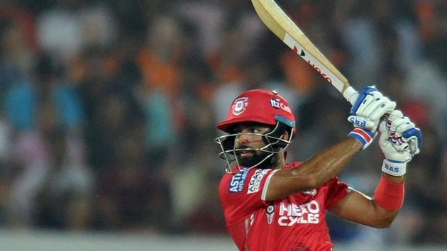 Manan Vohra plays a shot during his 95-run innings in the 2017 Indian Premier League (IPL) T20 match between Sunrisers Hyderabad and Kings XI Punjab at the Rajiv Gandhi International Cricket Stadium in Hyderabad on April 17. (AFP) Manan Vohra plays a shot during his 95-run innings in the 2017 Indian Premier League (IPL) T20 match between Sunrisers Hyderabad and Kings XI Punjab at the Rajiv Gandhi International Cricket Stadium in Hyderabad on April 17. (AFP)