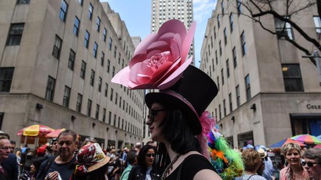 Easter Parade is not actually a parade; it’s more like a quarter-mile-long block party attended by elaborately costumed revelers, giddy spectators, and frantic photographers. (AFP) Easter Parade is not actually a parade; it’s more like a quarter-mile-long block party attended by elaborately costumed revelers, giddy spectators, and frantic photographers. (AFP)