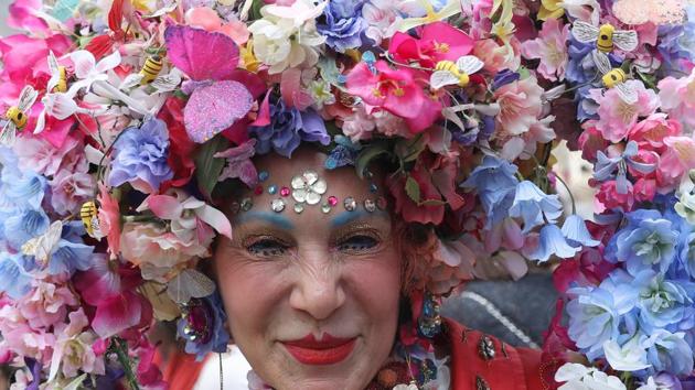 Patricia Fox poses during the annual Easter Parade. (Shannon Stapleton / REUTERS) Patricia Fox poses during the annual Easter Parade. (Shannon Stapleton / REUTERS)
