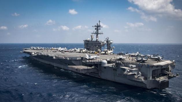 Aircraft carrier USS Carl Vinson (CVN 70) transits the South China Sea.(AFP File Photo)