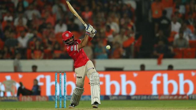 Kimgs XI Punjab’s Manan Vohra however kept going from one end during their 2017 Indian Premier League match against Sunrisers Hyderabad. (BCCI) 