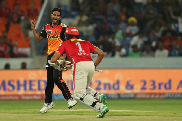 Kings XI Punjab got off to a nightmarish start, losing Hashim Amla to Bhuvneshwar Kumar on the first ball of their innings.  (BCCI) 