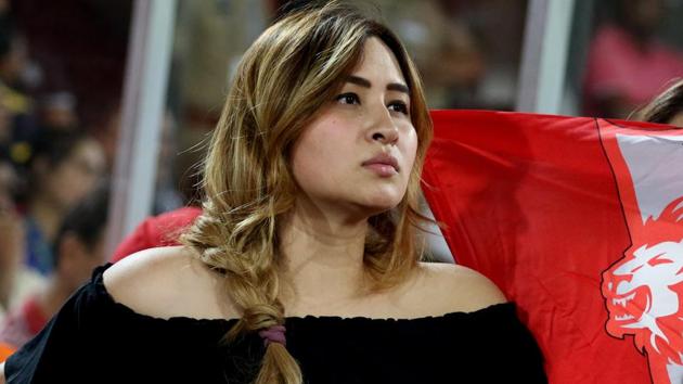 India badminton player Jwala Gutta was in attendance at the 2017 Indian Premier League match between Sunrisers Hyderabad and Kings XI Punjab at the Rajiv Gandhi International Stadium in Hyderabad on Monday.  (BCCI) 