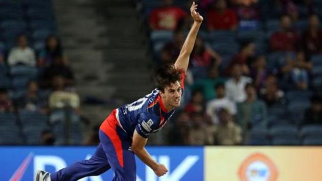 Pat Cummins of Delhi Daredevils bowls during the 2017 Indian Premier League against Rising Pune Supergiants in Pune on April 11. (BCCI) Pat Cummins of Delhi Daredevils bowls during the 2017 Indian Premier League against Rising Pune Supergiants in Pune on April 11. (BCCI)