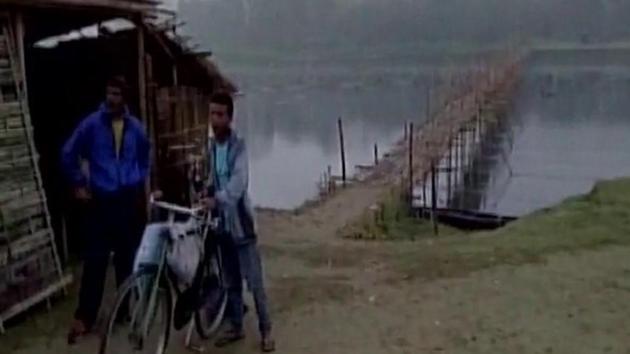 The video footage showed a boy using a cycle to carry his brother’s body.(ANI Photo)