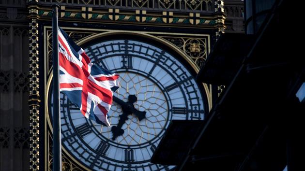 A Union flag flies in the wind in front of the clock face of Elizabeth Tower, commonly referred to as Big Ben, near the Houses of Parliament in Westminster. (AFP Photo) A Union flag flies in the wind in front of the clock face of Elizabeth Tower, commonly referred to as Big Ben, near the Houses of Parliament in Westminster. (AFP Photo)