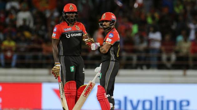 Royal Challengers Bangalore were off to a flying start, thanks to Chris Gayle (L) and skipper Virat Kohli (R). (BCCI)