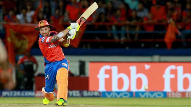 Brendon McCullum took over the mantle after the two dismissals, keeping the run rate up and GL with a fighting chance of winning the game. (BCCI) 