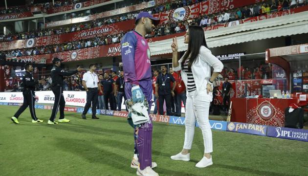 If there is one franchise owner in the Indian Premier League (IPL) who is at the thick of action during match-day, that has to be Kings XI Punjab’s Preity Zinta. She is always among the players, and, also ensures that her charm is felt by opposition players too. Here, Preity is having a light conversation with Rising Pune Supergiant’s MS Dhoni at Holkar Cricket Stadium in Indore on April 8. (BCCI/Sportzpics)