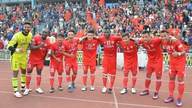Aizawl FC are currently in race with Mohun Bagan for the I-League title.(AIFF)