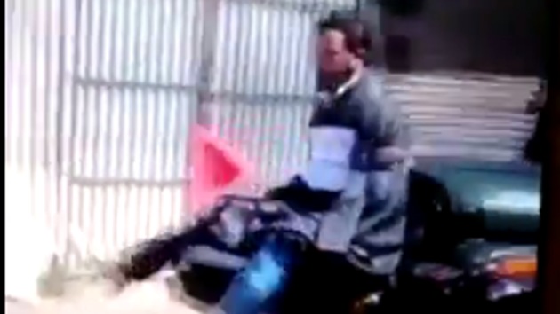 The man in the video says he “voted for democracy” and that he was not pelting stones at the forces. (Video grab) The man in the video says he “voted for democracy” and that he was not pelting stones at the forces. (Video grab)