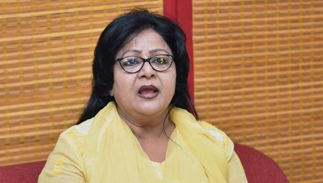 Delhi Mahila Congress president Barkha Singh addressing a press conference in New Delhi on Thursday. (PTI) Delhi Mahila Congress president Barkha Singh addressing a press conference in New Delhi on Thursday. (PTI)