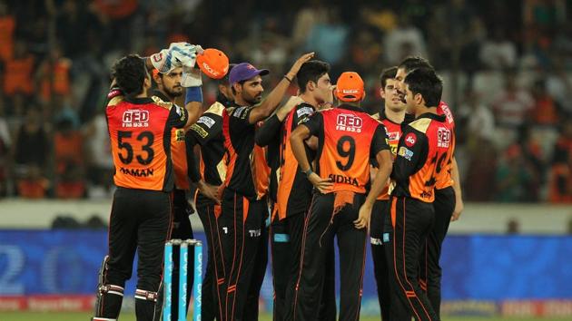 Sunrisers eventually held on to seal a 15-run win, their fourth successive win at home. (BCCI)