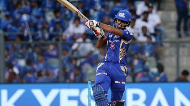 Nitish Rana hit his third fifty of IPL 2017 as Mumbai Indians beat Kings XI Punjab by eight wickets to go to the top of standings.(BCCI)