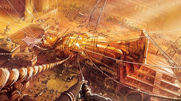 There’s never a dearth of vanity in Bhallaladeva. Who else will install a gigantic gold statue of himself, that too at the cost of his people? Watch this image by concept artist Viswanath Sundaram of the statue being erected on a mammoth platform.