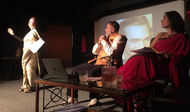A scene from the play Emperors of Melodies: A Tribute to OP Nayyar (Image courtesy: Peninsula Studios) A scene from the play Emperors of Melodies: A Tribute to OP Nayyar (Image courtesy: Peninsula Studios)
