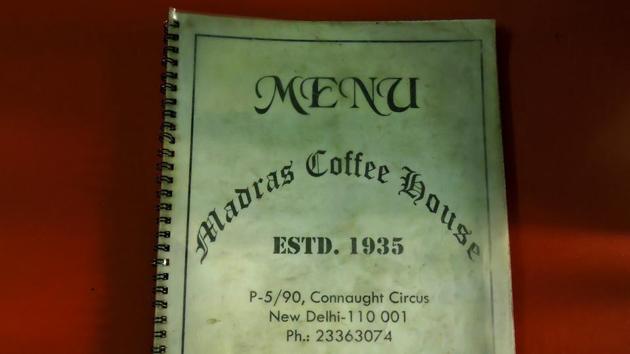 Madras Coffee House was first started as a Chinese restaurant in 1935 and got to be known by its current name much later with menu and recipes unchanged since 1958. (Anmol Wahi/HT Photo) 