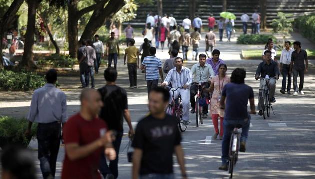 Infosys Technologies employees move through the headquarters during a break in Bangalore, India. The shares of top Indian IT companies are falling in response to news of proposed US legislation that would require salaries for H-1B visa holders to be doubled to make it harder for companies to replace American workers with those from countries like India. (AP Photo) Infosys Technologies employees move through the headquarters during a break in Bangalore, India. The shares of top Indian IT companies are falling in response to news of proposed US legislation that would require salaries for H-1B visa holders to be doubled to make it harder for companies to replace American workers with those from countries like India. (AP Photo)