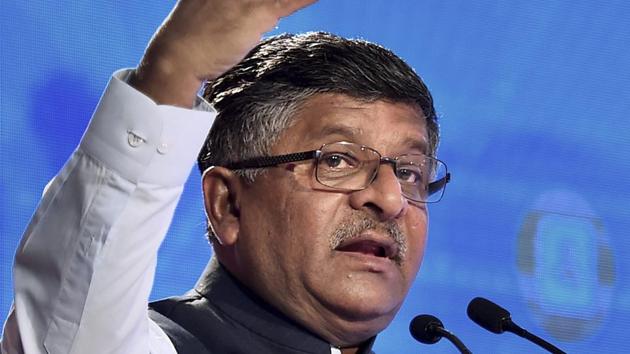Union law minister Ravi Shankar Prasad launched a website -- doj.gov.in ---- in New Delhi on Thursday for the lawyers to register themselves for pro bono service.(PTI File photo)