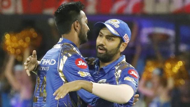 Mumbai Indians skipper Rohit Sharma (R) had high praise for teammate Jos Buttler and also praised Kings XI Punjab batsman Hashim Amla for his century.(BCCI)