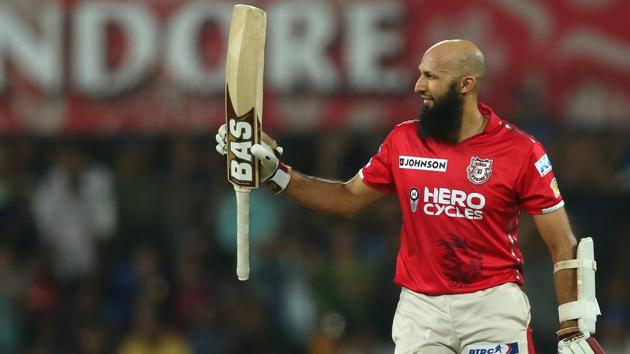 Hashim Amla went on to score his maiden IPL ton, ultimately scoring 104 off 60 balls. (BCCI)
