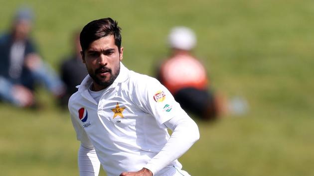 Pakistan’s Mohammad Amir completed his first five-wicket haul since returning from his ban on Day 2 of the first Test against West Indies at Kingston.(AFP)