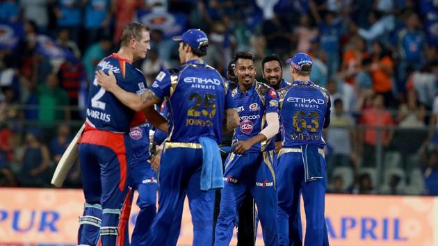 Chris Morris slammed a fifty and shared a 91-run stand with Kagiso Rabada but it went in vain as Mumbai Indians won by 14 runs against Delhi Daredevils. Get highlights of Mumbai Indians vs Delhi Daredevils here.(BCCI)