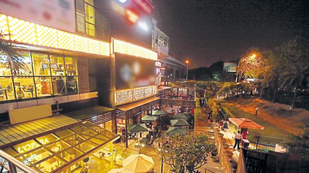 At Epicuria, Nehru Place, the pubs and restaurants were going half-empty, while people drank outside.